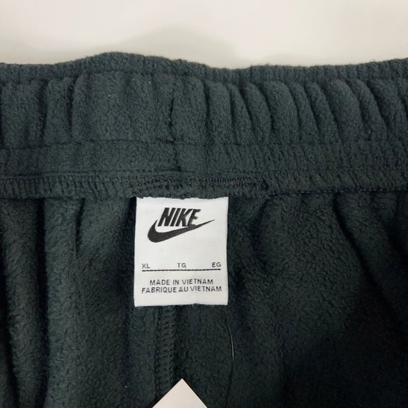 Nike Mens Fleece Jogger Pants Black Standard Fit Pockets Tapered Leg XL New - Picture 12 of 12